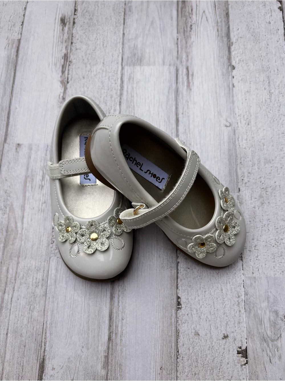 Rachel Shoes Toddler Ivory Floral Mary Jane Shoes